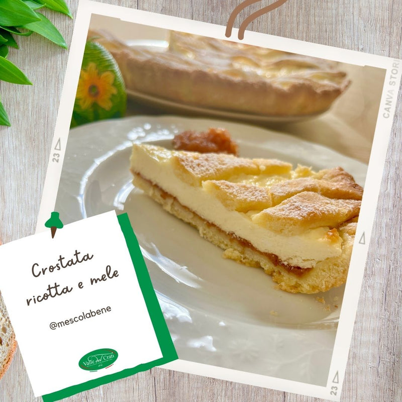 Crostata cremosa ricotta e mele - Valle del Crati