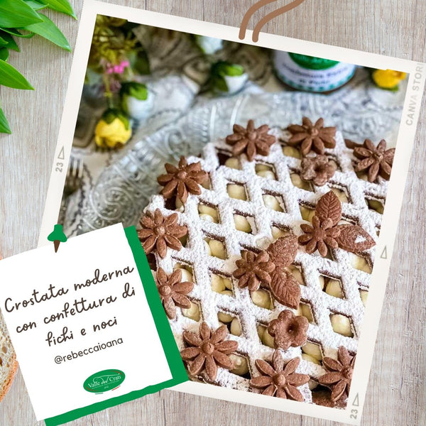 Crostata moderna con confettura di fichi e crema al formaggio - Valle del Crati