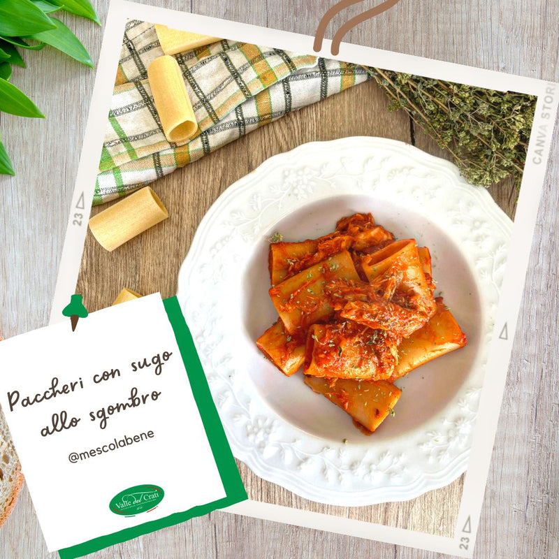 Paccheri con sugo allo sgombro - Valle del Crati