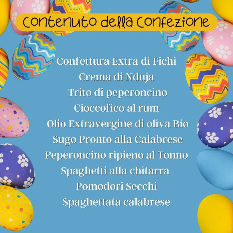 Confezione Regalo di Pasqua con 10 specialità gastronomiche - Valle del Crati