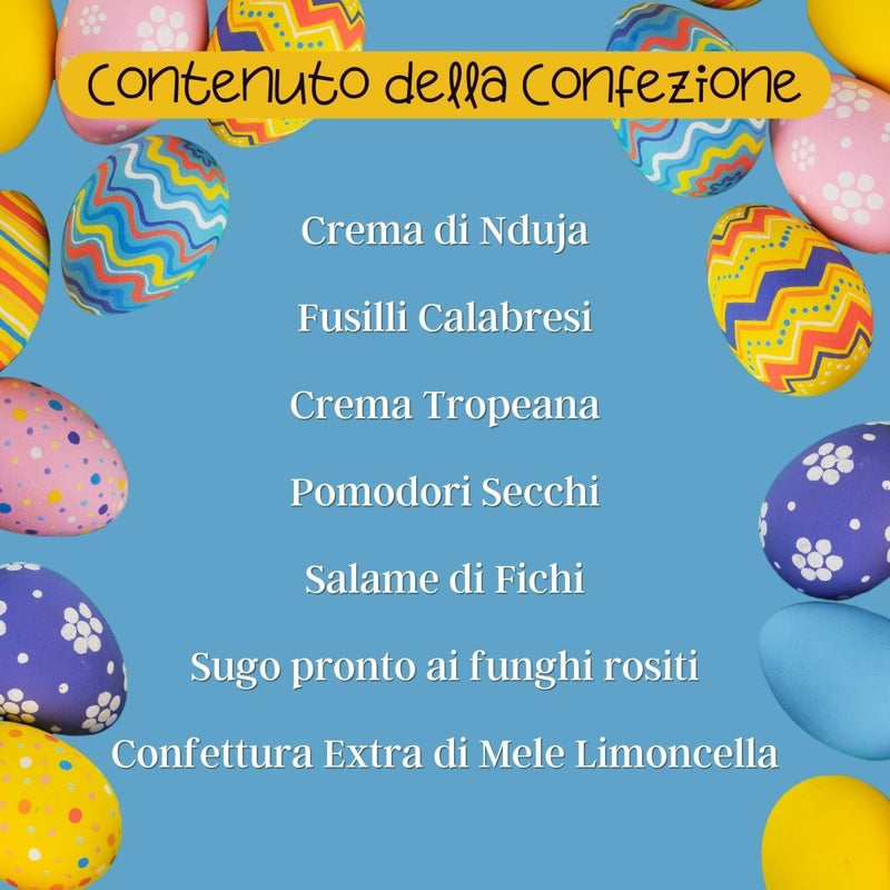 Confezione Regalo di Pasqua con 7 specialità gastronomiche - Valle del Crati