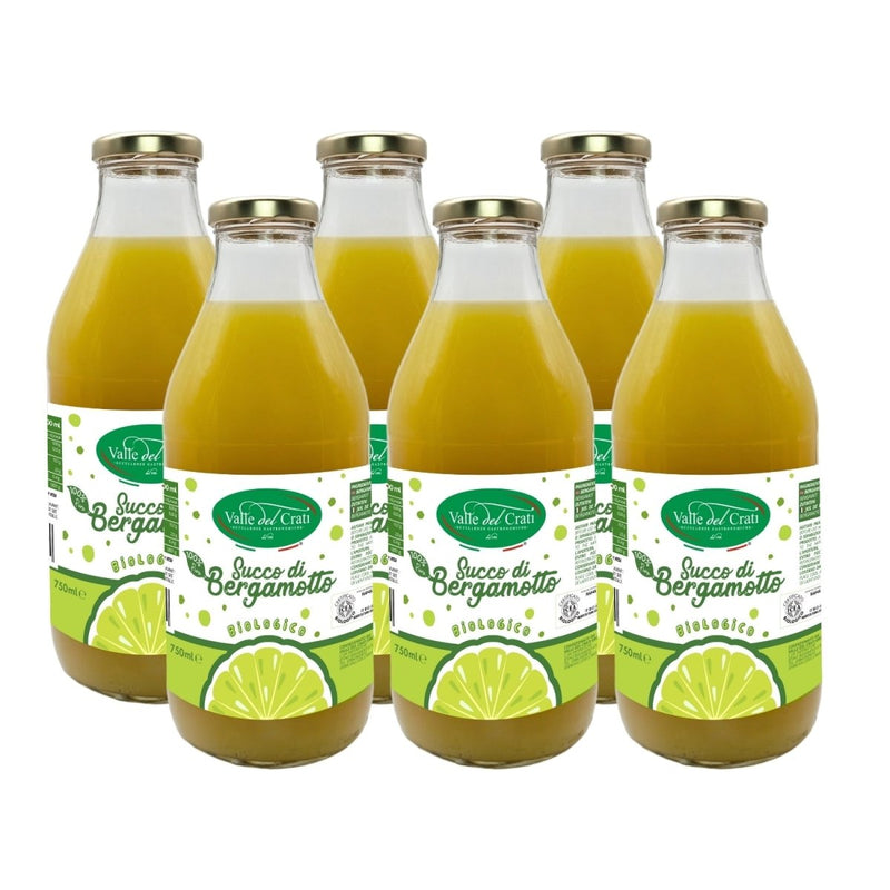 Succo di Bergamotto Biologico 750ml - 6 Bottiglie - Valle del Crati