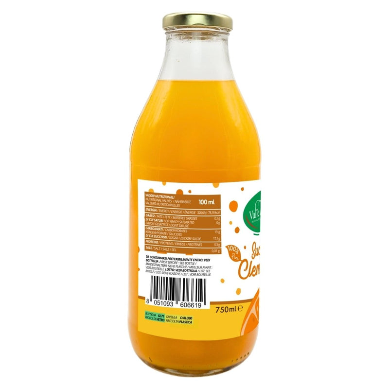 Succo di Clementine 750ml - 6 Bottiglie - Valle del Crati